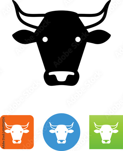 Bull's Head Icon - Illustration