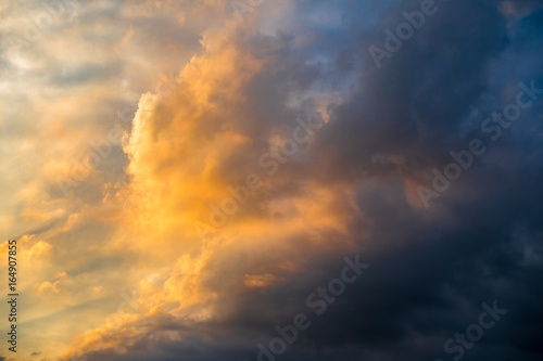 Colorful dramatic sky with dark clouds © max_play