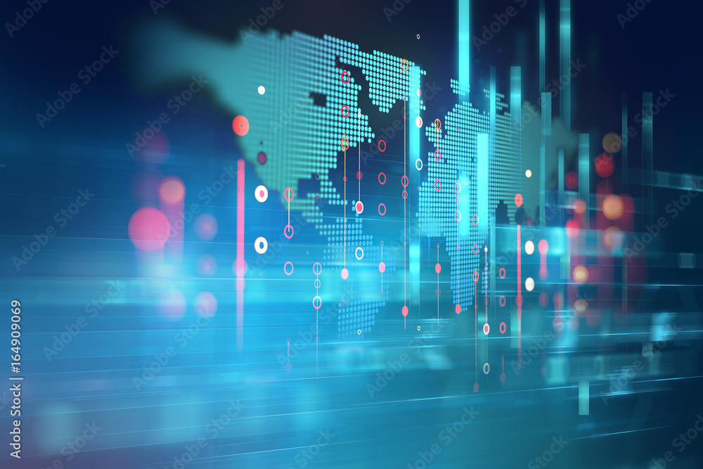 futuristic earth map technology abstract background futuristic earth map technology abstract background