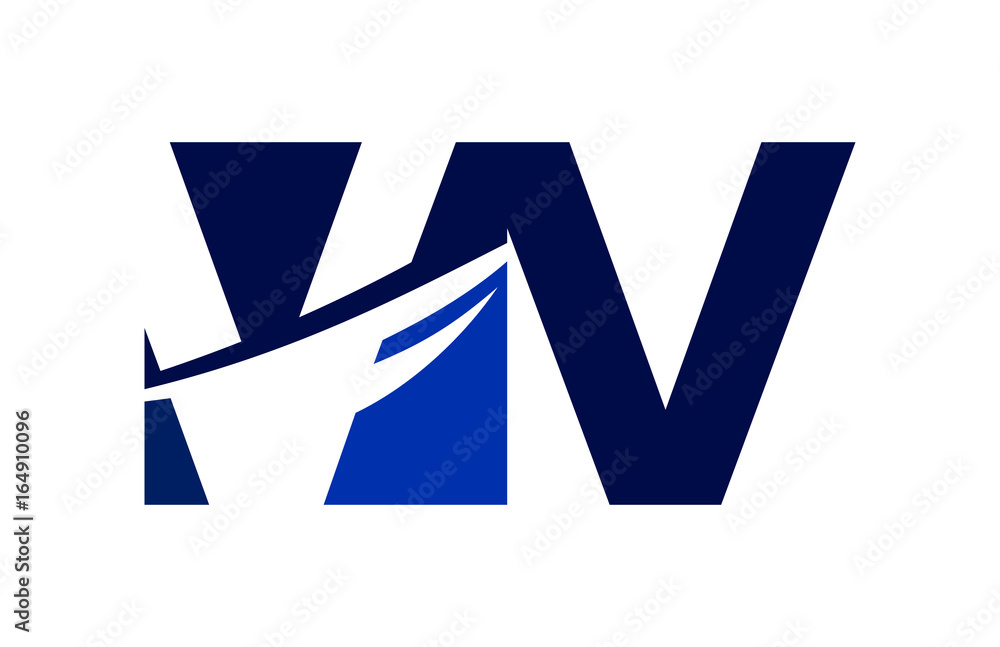 VV Negative Space Square Swoosh Letter Logo VV Negative Space Square Swoosh Letter Logo