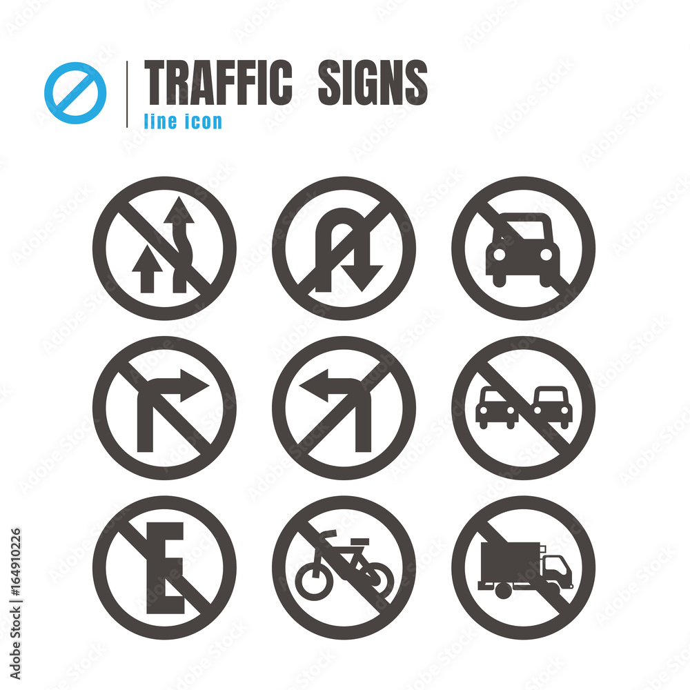 traffic sign icon set. logo. symbol. communications. on white background traffic sign icon set. logo. symbol. communications. on white background