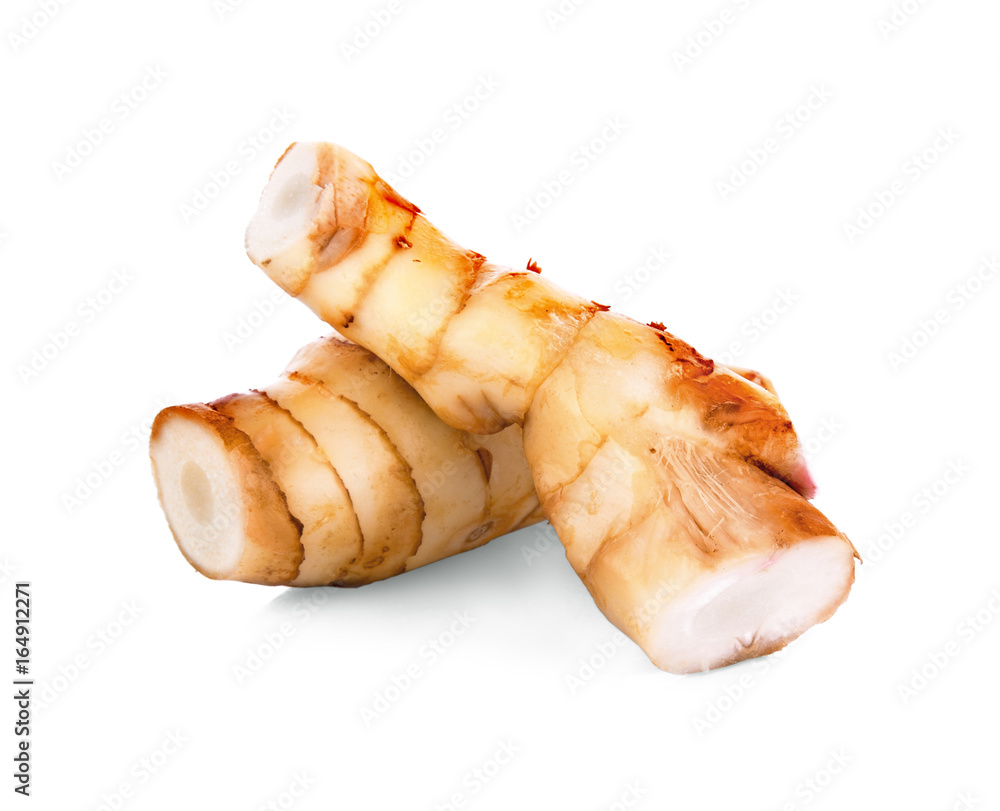 Greater galangal isolated on the white background