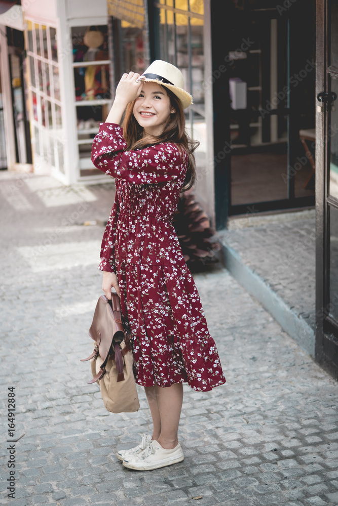beautiful young asian girl have a happy time alone , vintage tone, free happy woman enjoying nature, beauty girl outdoor, freedom concept, beautiful young asian girl have a happy time alone , vintage tone, free happy woman enjoying nature, beauty girl outdoor, freedom concept,