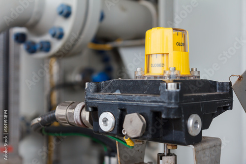 switch indicates the valve position open or close / Can see the work of valve on production procedure in industry /support maintenance planning in sea offshore