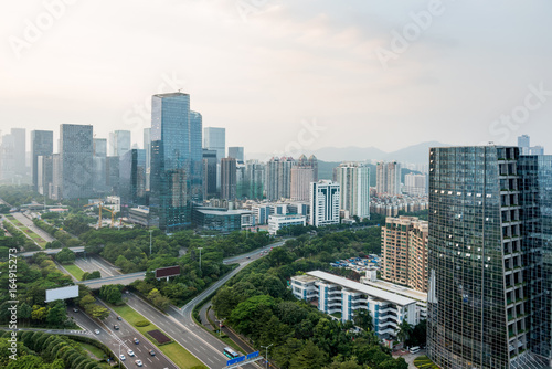 panoramic view of cityscape,midtown skyline,shot in China. © fanjianhua