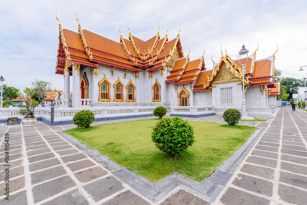 Wat Benchamabophit Dusitwanaram landmark in Bangkok, Thailand / Outside of Wat Benchamabophit Dusitwanaram Wat Benchamabophit Dusitwanaram landmark in Bangkok, Thailand / Outside of Wat Benchamabophit Dusitwanaram