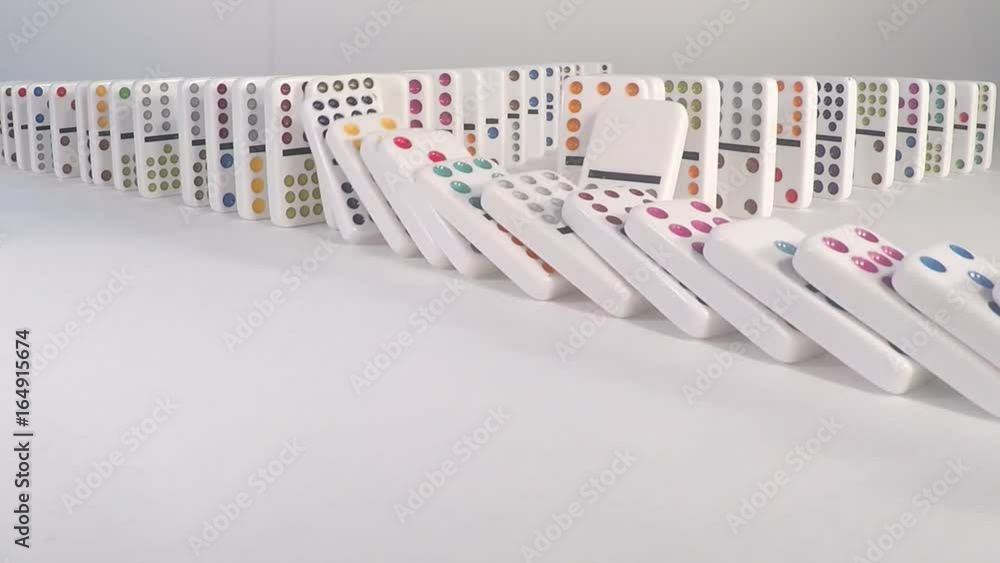 Slow Motion Domino Falls Slow Motion Domino Falls