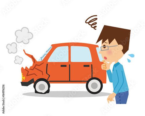 自動車事故　男性