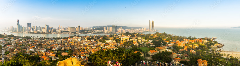 panoramic view of cityscape,midtown skyline,shot in China.