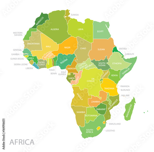 Map of Africa continent