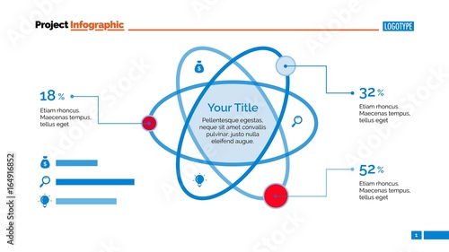 Atom Percentage Chart Slide Template