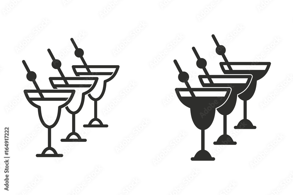 Cocktail vector icon. Cocktail vector icon.