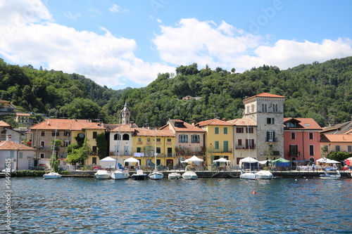 Lake Orta and Pella in summer, Piedmont Italy 
