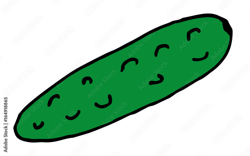 Cucumber hand drawn vector icon for illustration Cucumber hand drawn vector icon for illustration