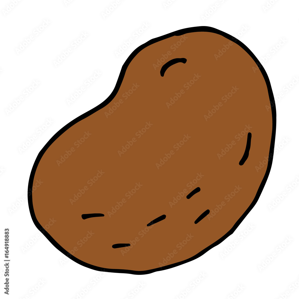 Potato vector sketch icon isolated on background Potato vector sketch icon isolated on background