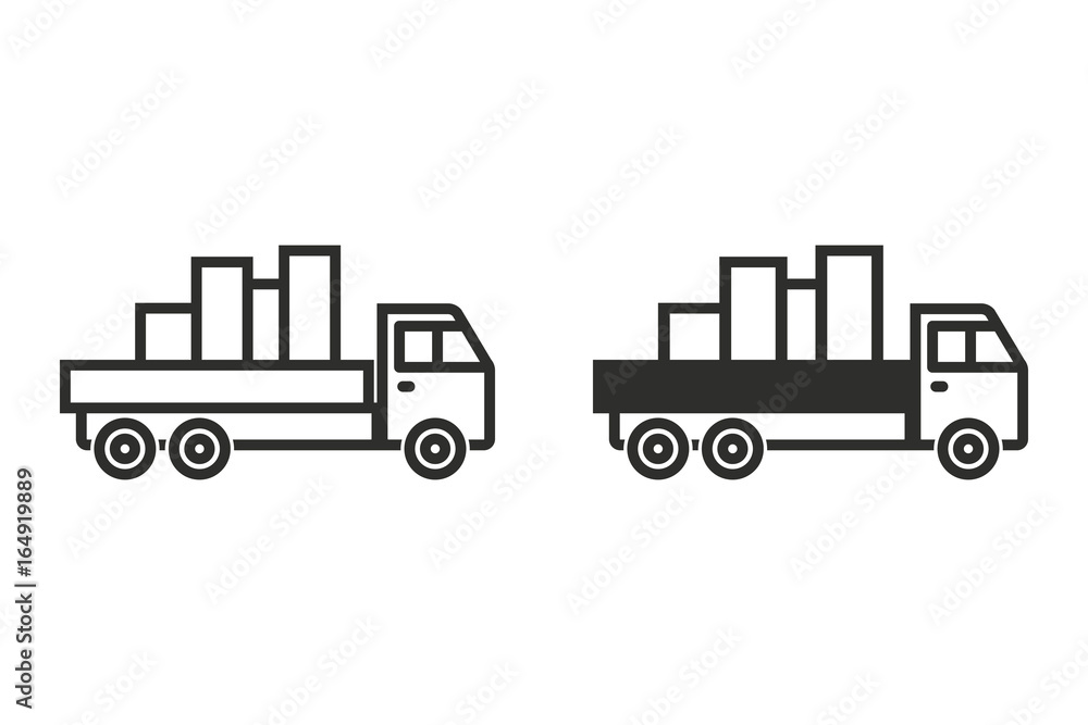 Naklejka premium Truck vector icon.