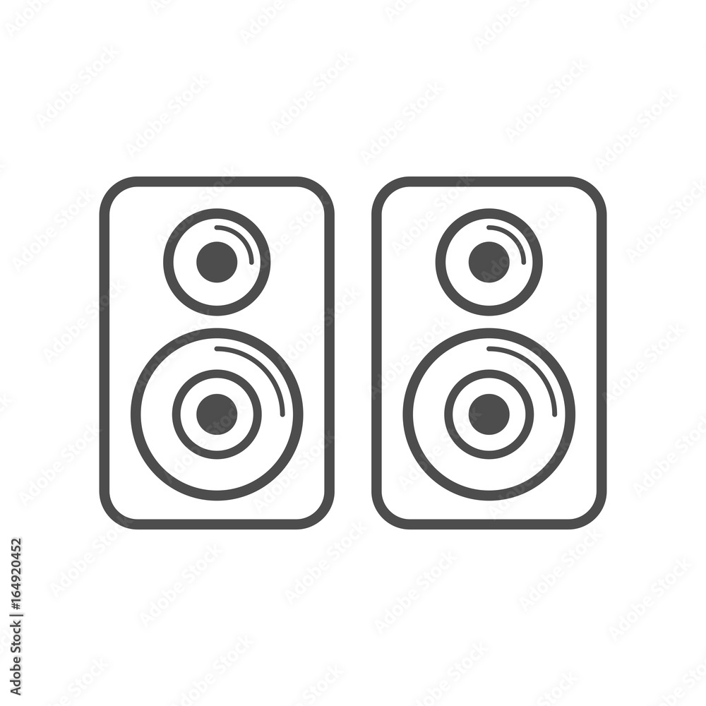 Stereo Speaker Flat Simple Icon (White Version) Stereo Speaker Flat Simple Icon (White Version)