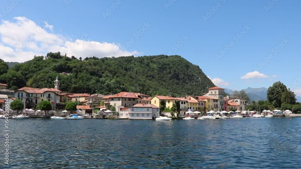 Waterfront of Pella at Lake Orta, Piedmont Italy Waterfront of Pella at Lake Orta, Piedmont Italy