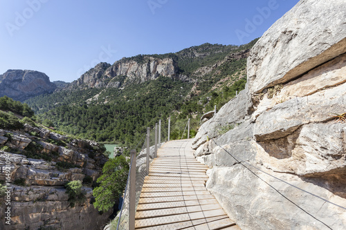 Hiking trail El Caminito del Rey. Malaga province, Spain