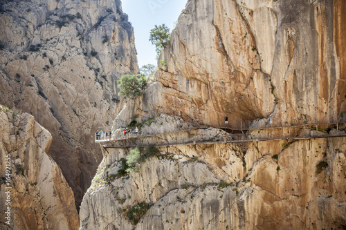 Hiking trail El Caminito del Rey. Malaga province, Spain