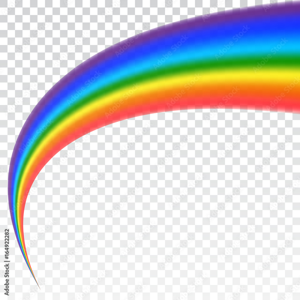 Rainbow icon. Shape arch realistic isolated on white transparent ...