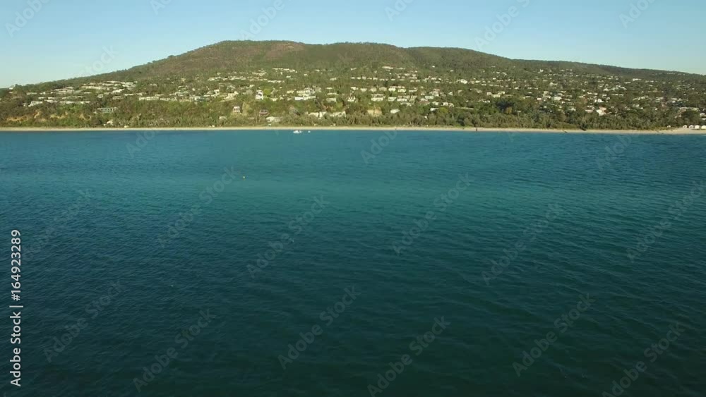 Forward flight towards Mornington Peninsula Coastline near McCrae suburb. Melbourne, Australia Forward flight towards Mornington Peninsula Coastline near McCrae suburb. Melbourne, Australia