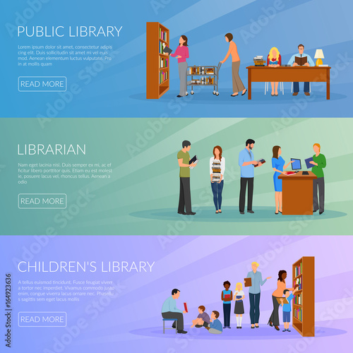 Library Banners Set