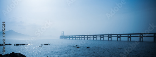 Obraz na plátně dalian bay bridge panorama