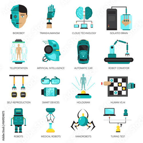 Artificial Intelligence Icon Set