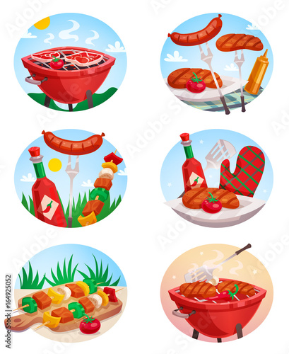 BBQ Grill Stickies Set
