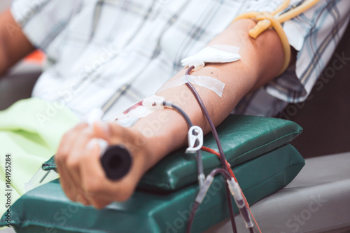 Transfusion blood donation blood donor at hospital  Healthcare and charity concept