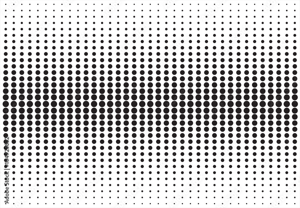 Abstract black and white halftone texture dots pattern. vector