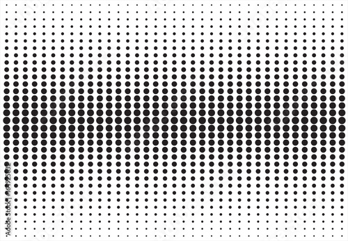 Abstract black and white halftone texture dots pattern. vector