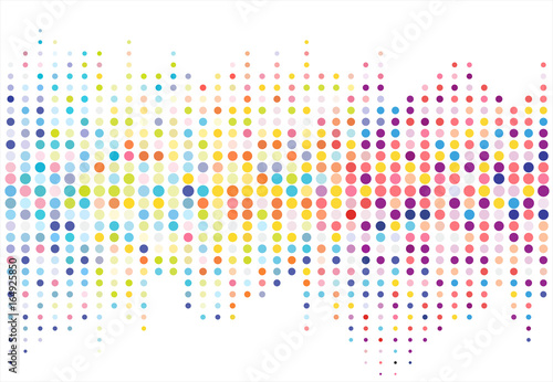 Abstract colorful halftone texture dots pattern. vector