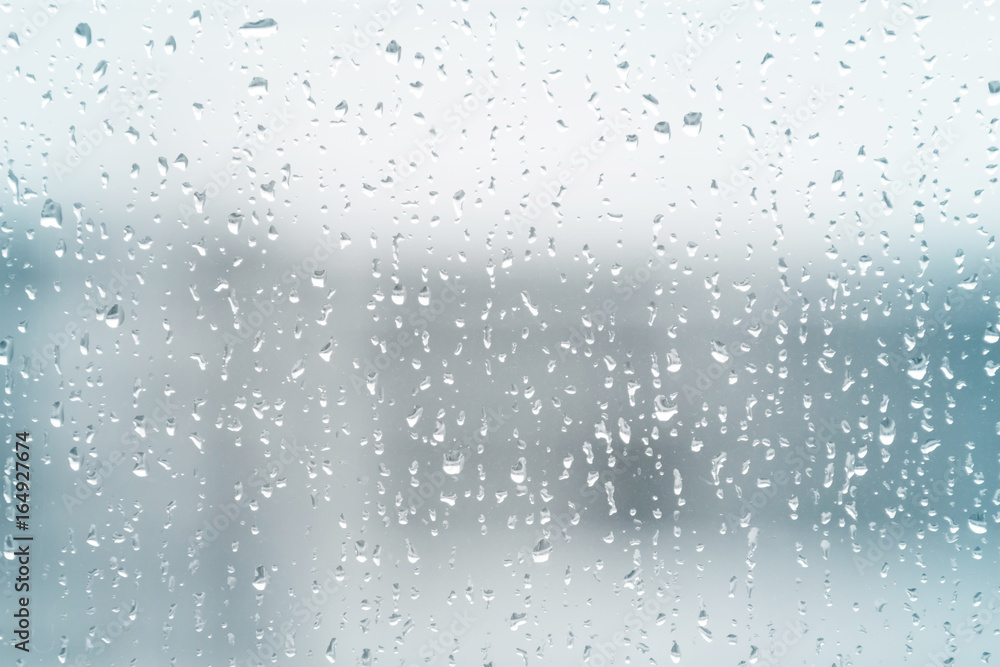 water drops rain on window