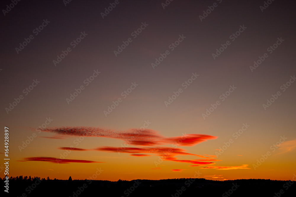Obraz premium Blutroter Sonnenuntergang