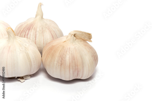 garlic isolated on white