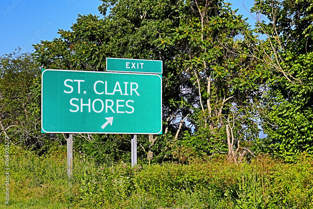 US Highway Sign For St. Clair Shores