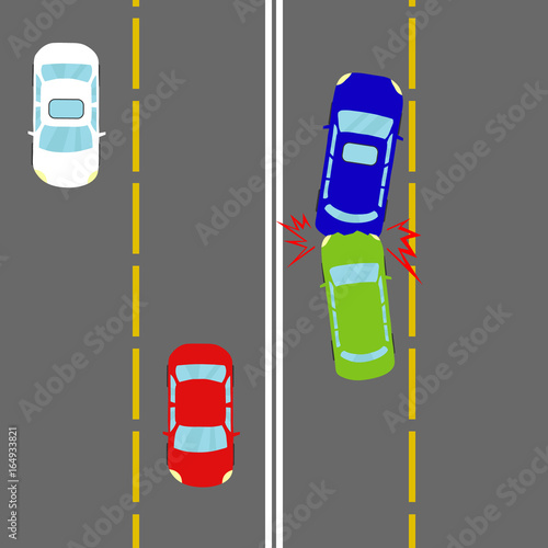 A car accident, an accident on the road