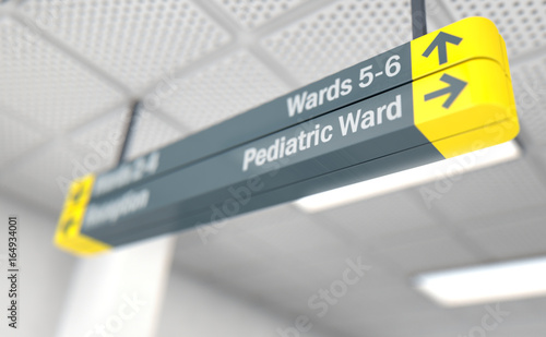 Hospital Directional Sign Pediatrics