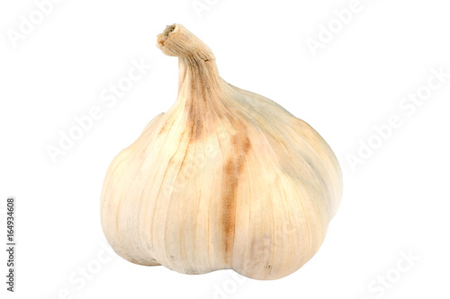 Head of garlic. Isolated on a white background.
