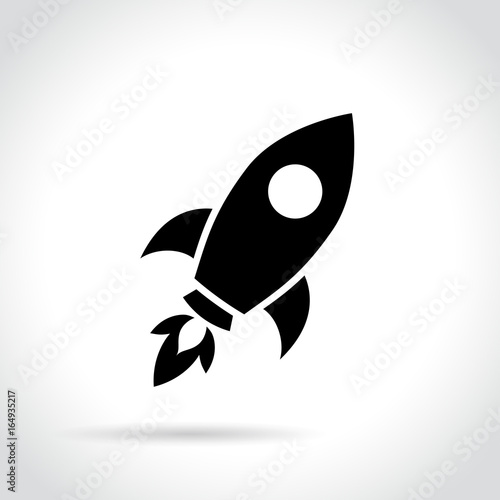 rocket icon on white background