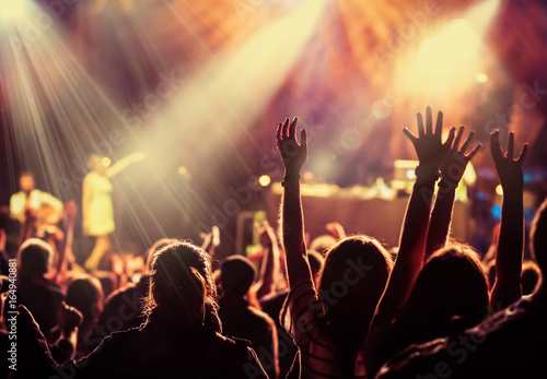 crowd at concert - summer music festival photo