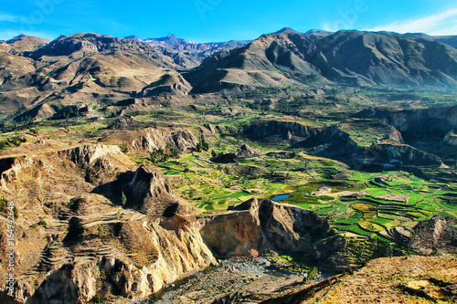 Schodki tarasy w Kanionie Colca w Peru