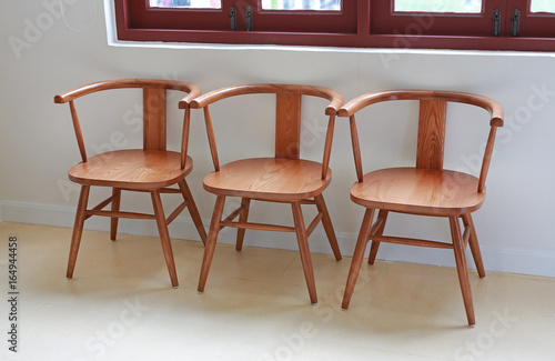 Row of wooden chair. © zilvergolf