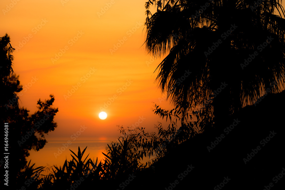 Sunset at Crete island, Greece