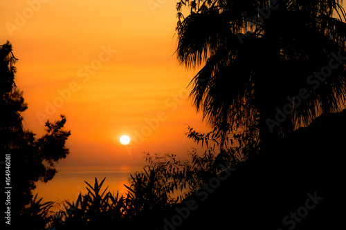Sunset at Crete island  Greece