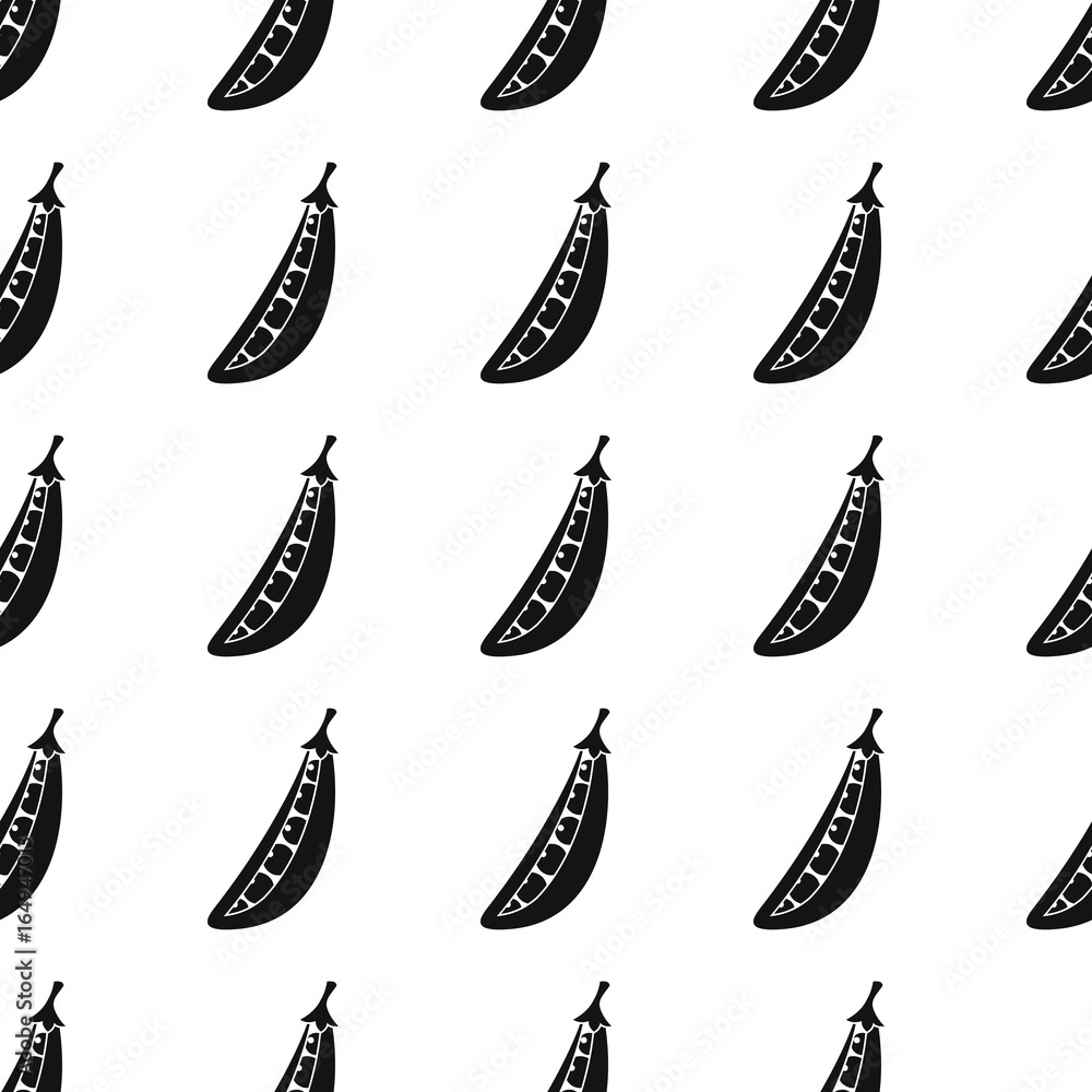 Peas black simple silhouette vector seamless pattern. Black vegetable stylish texture. Repeating peas vegetables seamless pattern background for vegetable design and web Peas black simple silhouette vector seamless pattern. Black vegetable stylish texture. Repeating peas vegetables seamless pattern background for vegetable design and web