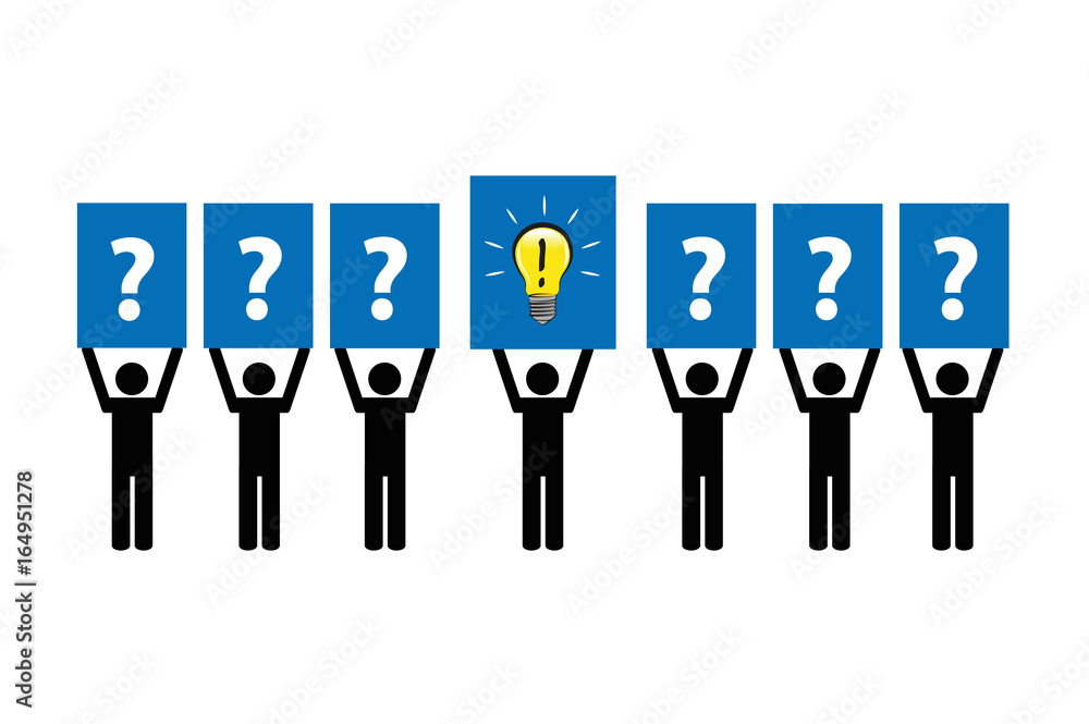 viele fragen eine Antwort piktogramm 素材庫向量圖| Adobe Stock