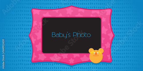 Photo frame collage vector illustration